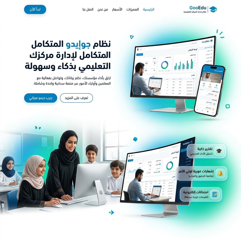 تصميم الهيرو الرئيسي لنظام GooEdu